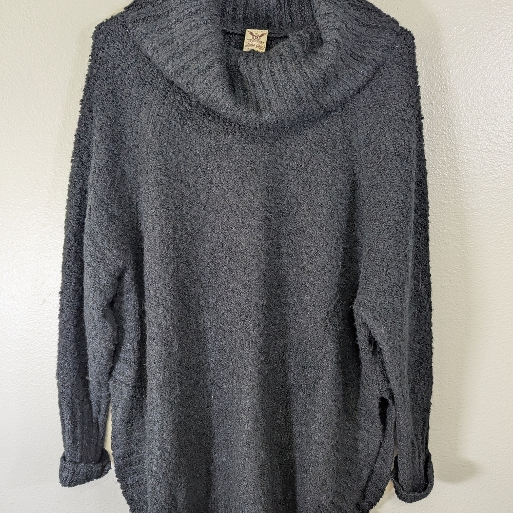 Faded Glory Black Cowl Neck Sweater Oversized Fit